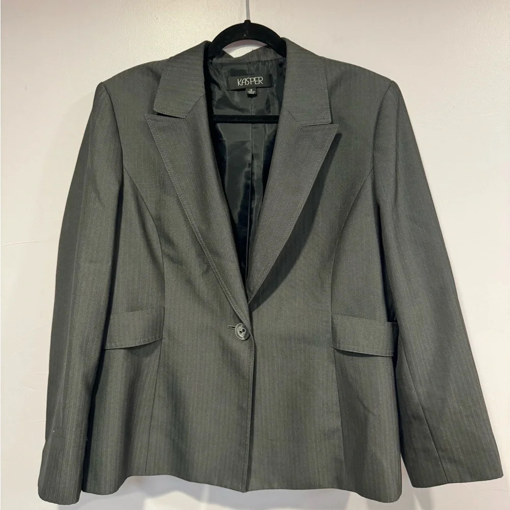 Kasper pinstripe suit jacket